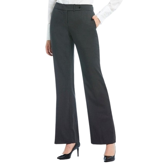CALVIN KLEIN Gray Classic Fit Straight Leg Luxe Trouser Pants 14 NWT - Picture 1 of 7